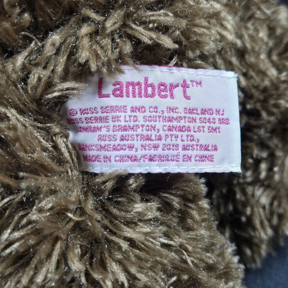 Vintage Russ Lambert‎ Plush Sheep Stuffed Animal 10" Bow Toy Cuddle Animal Soft - Picture 6 of 11
